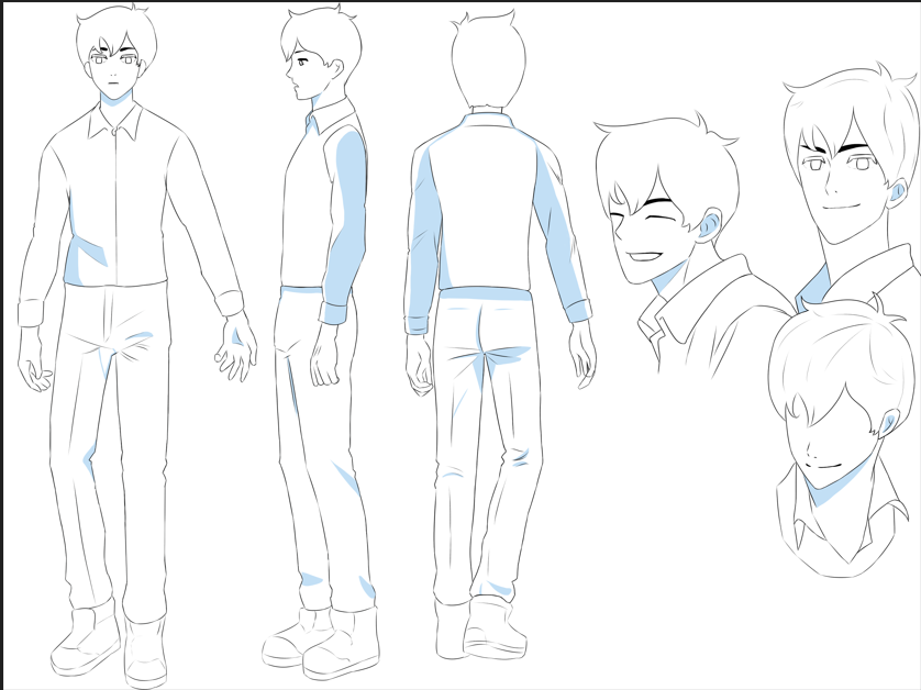Character turnaround model sheet